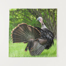 Tom Turkey Feather Display Wandteppich