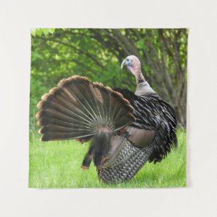 Tom Turkey Feather Display Wandteppich