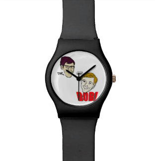 Tom und Bob beobachten Armbanduhr