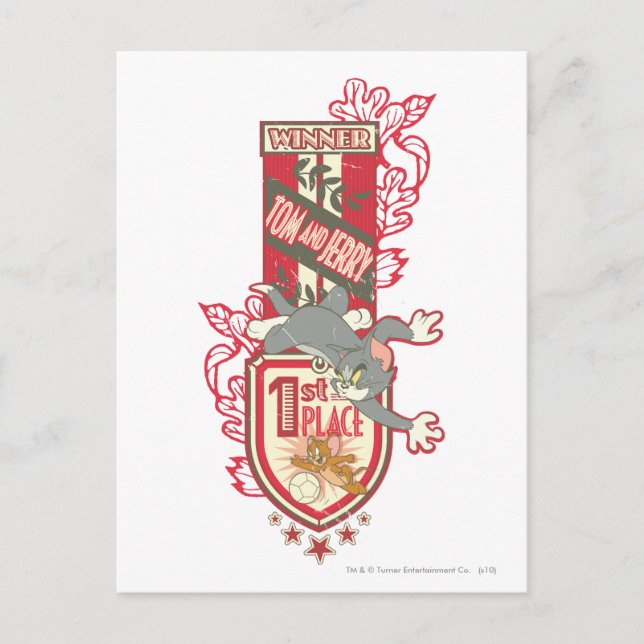 Tom und Jerry 1. Platz 1 Postkarte (Vorderseite)