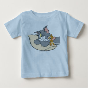 Tom und Jerry auf Kissen Baby T-shirt