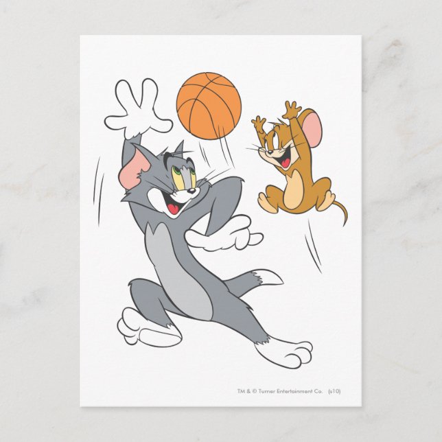 Tom und Jerry Basketball 1 Postkarte (Vorderseite)