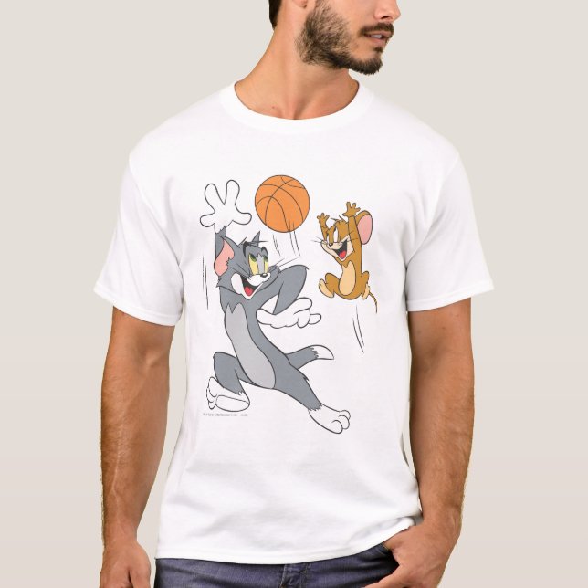 Tom und Jerry Basketball 1 T-Shirt (Vorderseite)