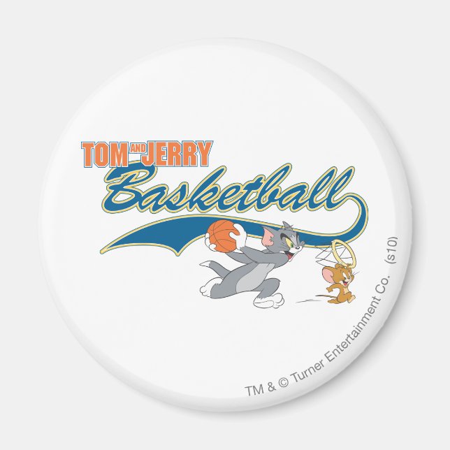 Tom und Jerry Basketball 5 Magnet (Vorne)