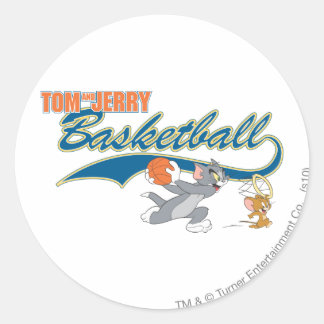 Tom und Jerry Basketball 5 Runder Aufkleber