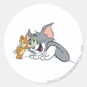 Tom und Jerry Best Buds Runder Aufkleber