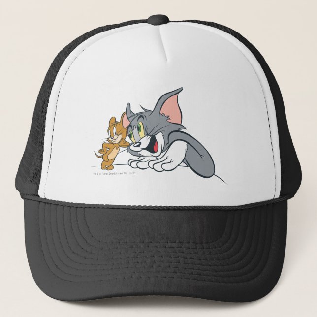 Tom und Jerry Best Buds Truckerkappe (Vorderseite)
