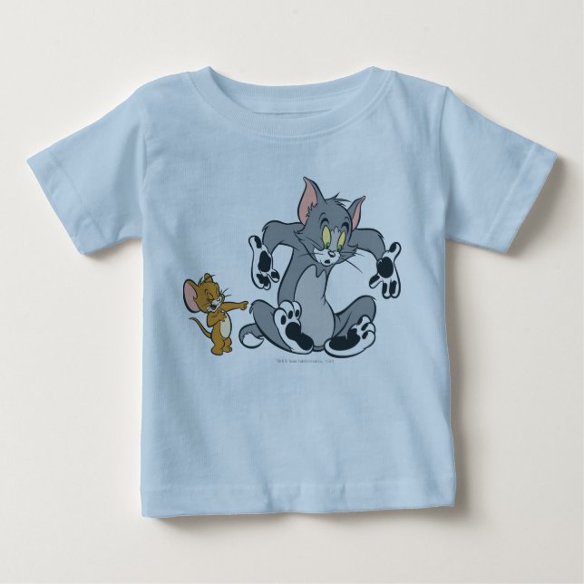 Tom und Jerry Black Paw Cat Baby T-shirt (Vorderseite)