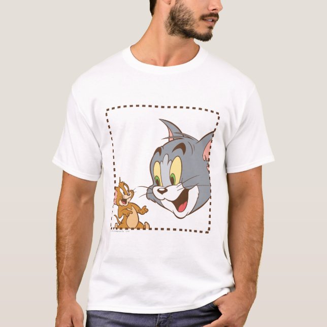 Tom und Jerry Briefmarke T-Shirt (Vorderseite)
