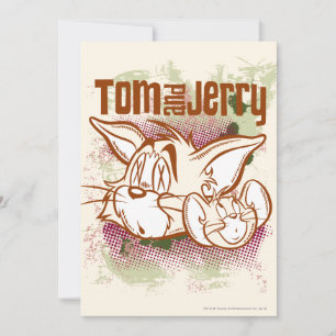 Tom und Jerry Brown und Green Einladung