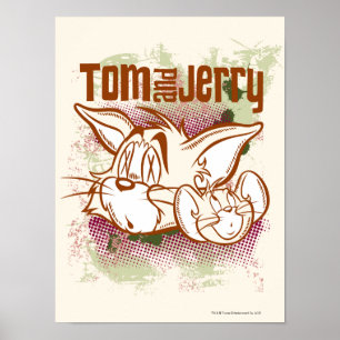 Tom und Jerry Brown und Green Poster