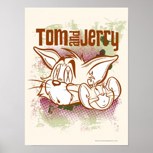 Tom und Jerry Brown und Green Poster (Vorne)