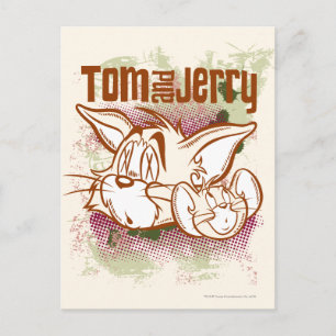 Tom und Jerry Brown und Green Postkarte