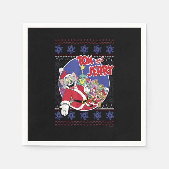 Tom und Jerry Classic Weihnachten - Ugly Sweater_1 Serviette (Vorderseite)