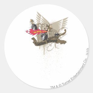 Tom und Jerry Custome Wheels Runder Aufkleber