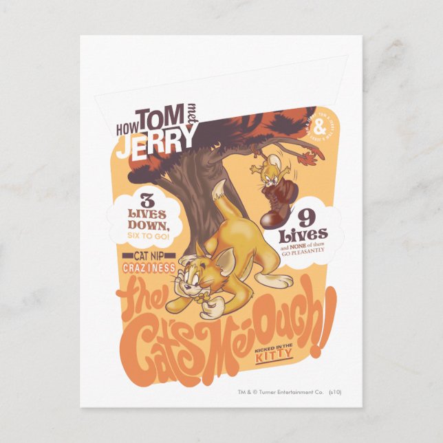 Tom und Jerry die Katzen, die ich-Ouch Postkarte (Vorderseite)