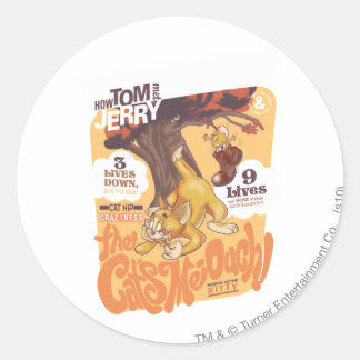 Tom und Jerry die Katzen, die ich-Ouch Runder Aufkleber
