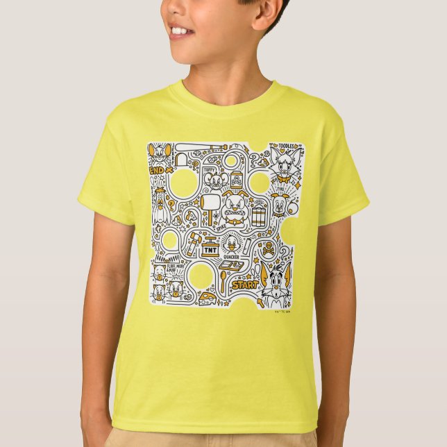 Tom und Jerry Doodle Art T-Shirt (Vorderseite)