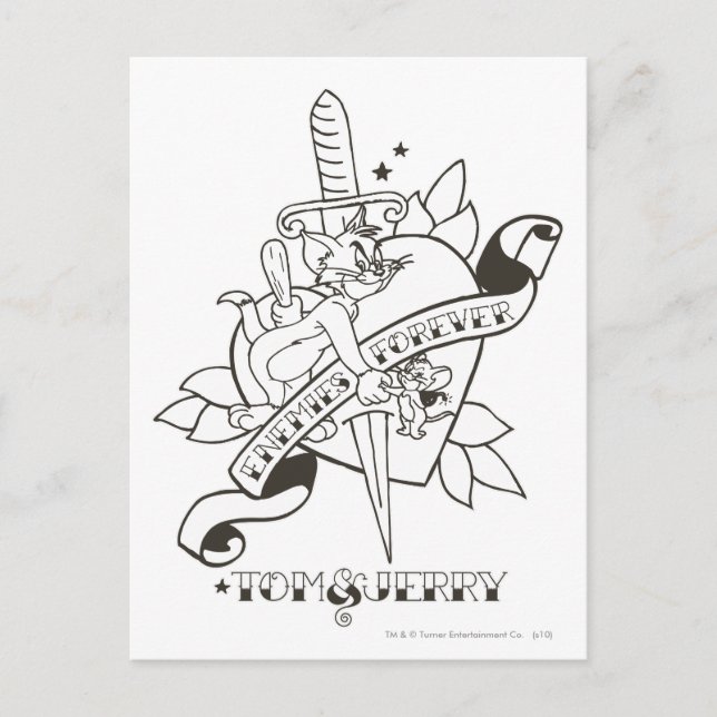 Tom und Jerry Enemies für immer 1 Postkarte (Vorderseite)