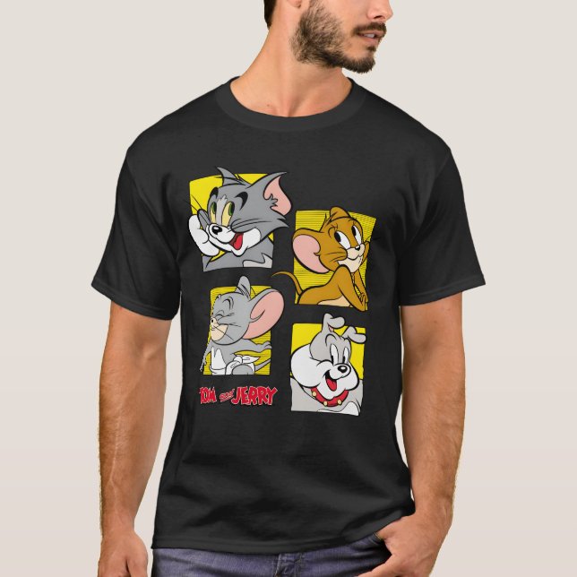 Tom und Jerry Four Friends lustig T-Shirt (Vorderseite)