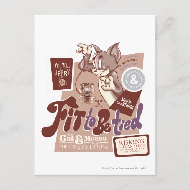 Tom und Jerry fühlen sich wie getippt Postkarte (Vorderseite)