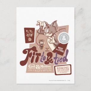 Tom und Jerry fühlen sich wie getippt Postkarte