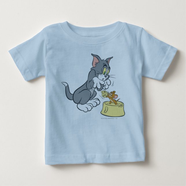 Tom und Jerry Fütterte die Katze Baby T-shirt (Vorderseite)