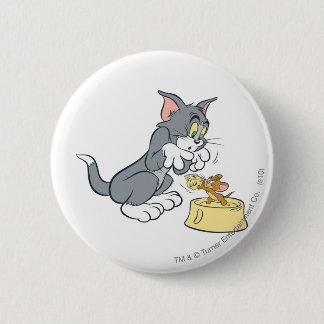 Tom und Jerry Fütterte die Katze Button