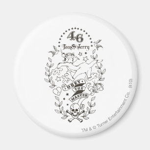 Tom und Jerry gehorchen dem Meister 1 Magnet