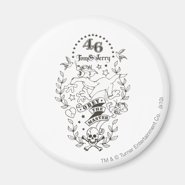 Tom und Jerry gehorchen dem Meister 1 Magnet (Vorne)