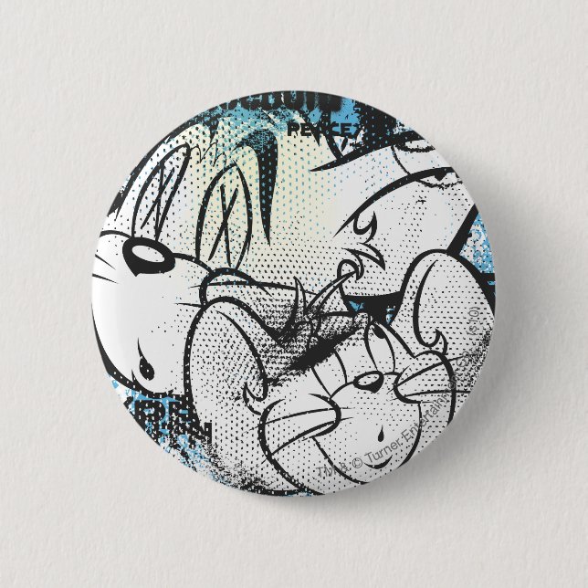 Tom und Jerry Grimey Button (Vorderseite)