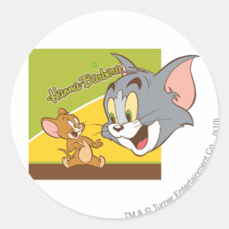 Tom und Jerry Hanna Barbera Logo Runder Aufkleber