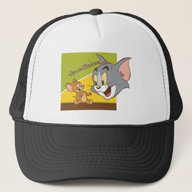 Tom und Jerry Hanna Barbera Logo Truckerkappe (Vorderseite)