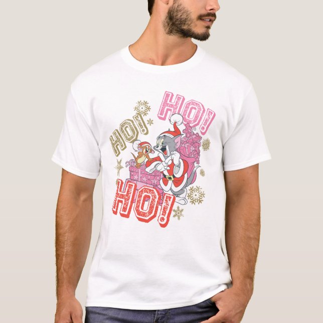 Tom und Jerry "Ho! Ho! Ho!" Lieferung von Weihnach T-Shirt (Vorderseite)