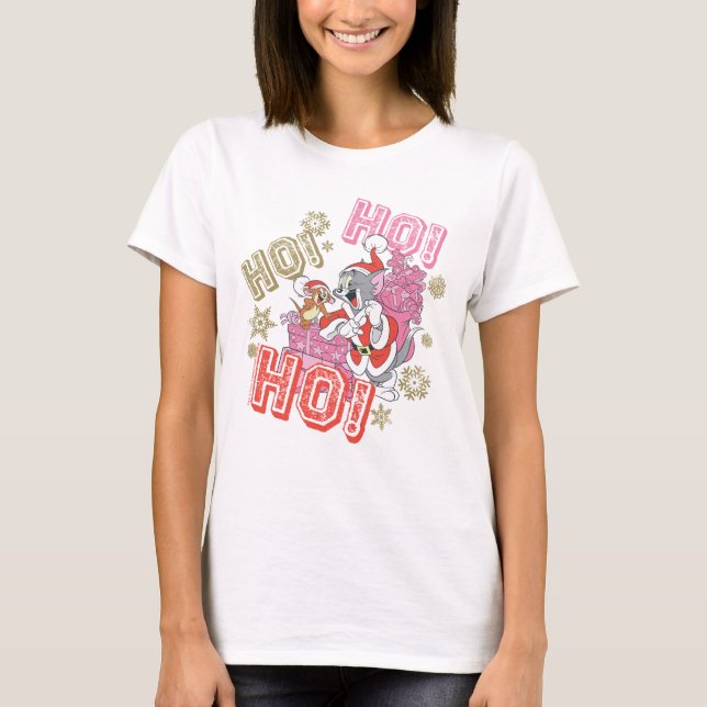 Tom und Jerry "Ho! Ho! Ho!" Lieferung von Weihnach T-Shirt (Vorderseite)
