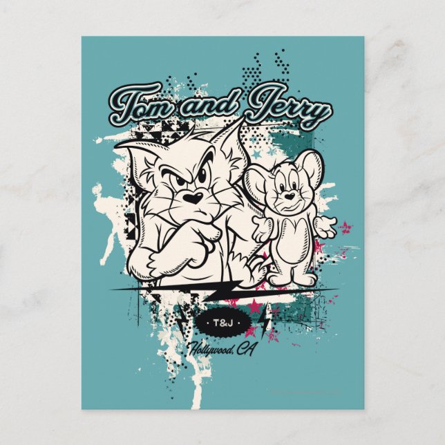 Tom und Jerry Hollywood CA Postkarte (Vorderseite)