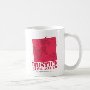 Tom und Jerry justieren hart Kaffeetasse