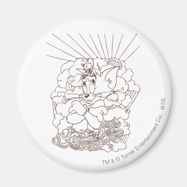 Tom und Jerry Kontur Magnet (Vorne)