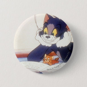Tom und Jerry lesen ein Buch Button