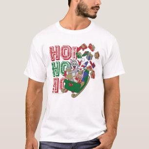Tom und Jerry liefern Geschenke in einem Schlitten T-Shirt