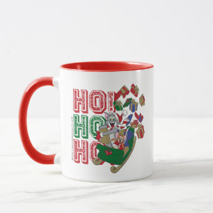 Tom und Jerry liefern Geschenke in einem Schlitten Tasse