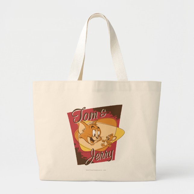 Tom und Jerry-Logo 2 Jumbo Stoffbeutel (Vorne)