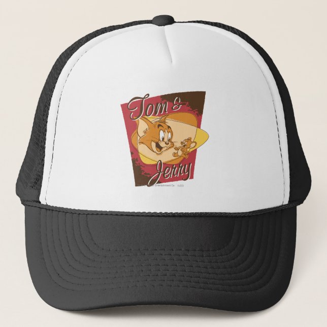 Tom und Jerry-Logo 2 Truckerkappe (Vorderseite)
