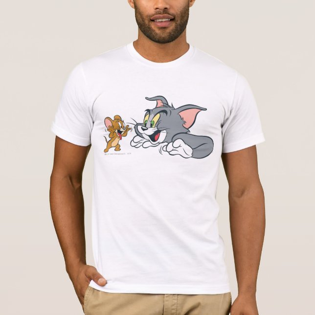 Tom und Jerry machen Gesichter T-Shirt (Vorderseite)