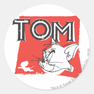 Tom und Jerry Mad Cat Runder Aufkleber