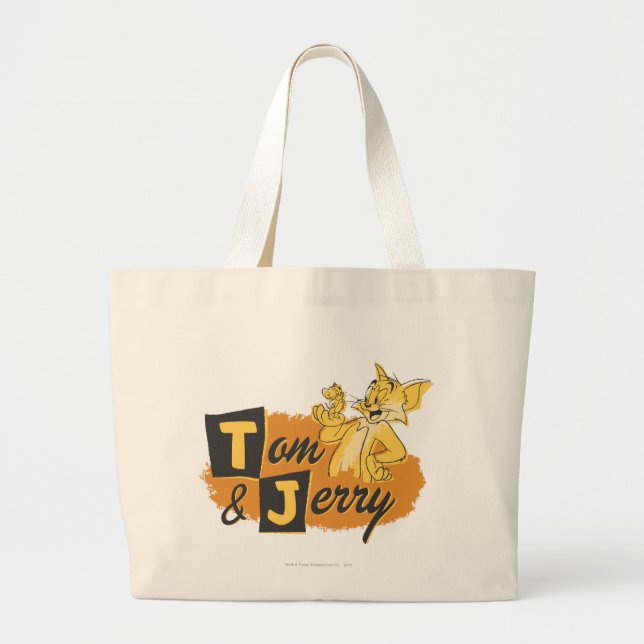 Tom und Jerry Mouse in Paw-Logo Jumbo Stoffbeutel (Vorne)
