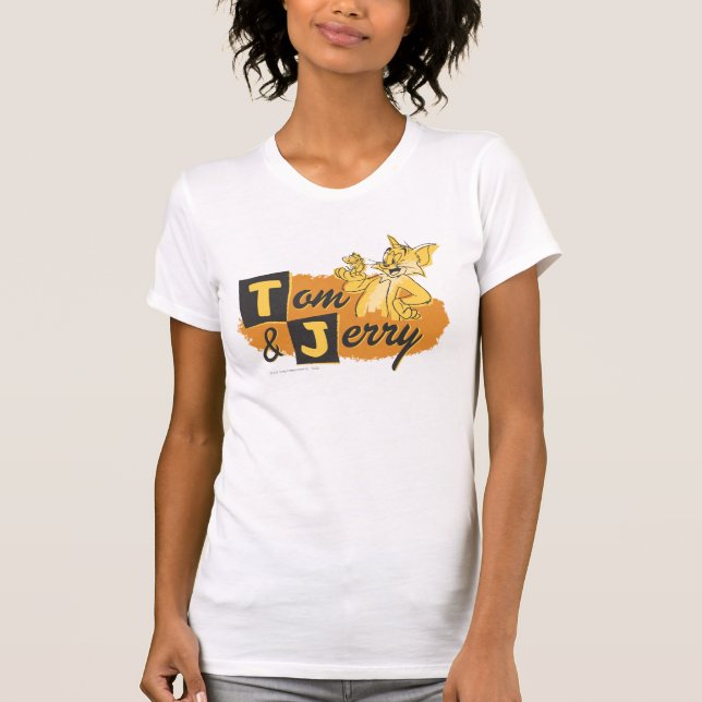 Tom und Jerry Mouse in Paw-Logo T-Shirt (Vorderseite)