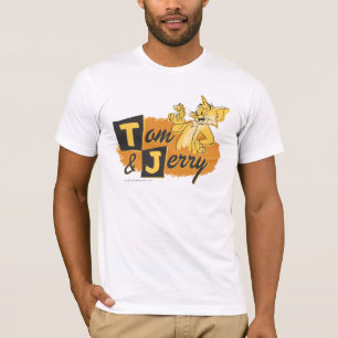 Tom und Jerry Mouse in Paw-Logo T-Shirt