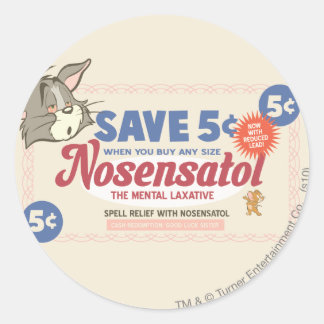 Tom und Jerry Nosensatol Coupon Runder Aufkleber
