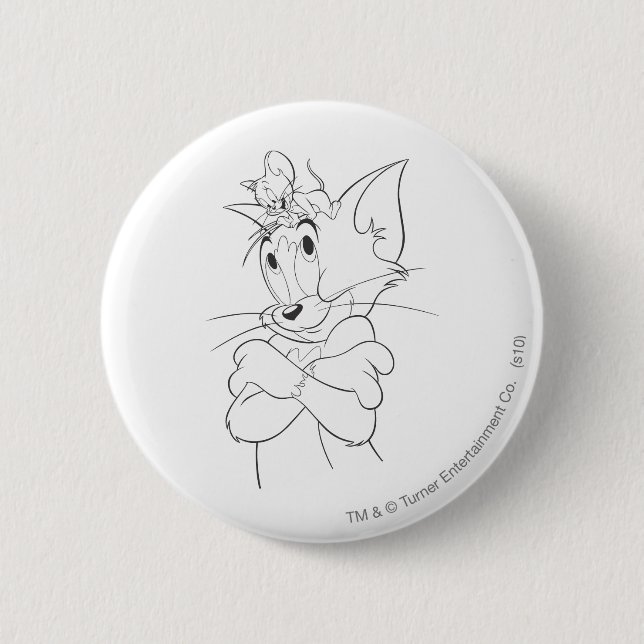 Tom und Jerry on Head Button (Vorderseite)